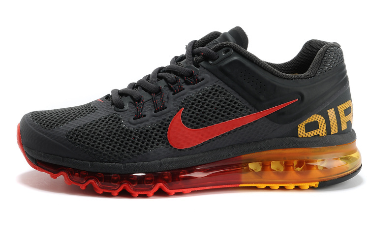 Nike Air Max 2013 Mens Shoes Black Red Orange (3)